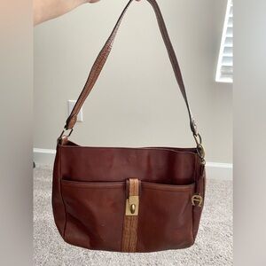 VTG Etienne Aigner Genuine Leather Brown Shoulder Bag